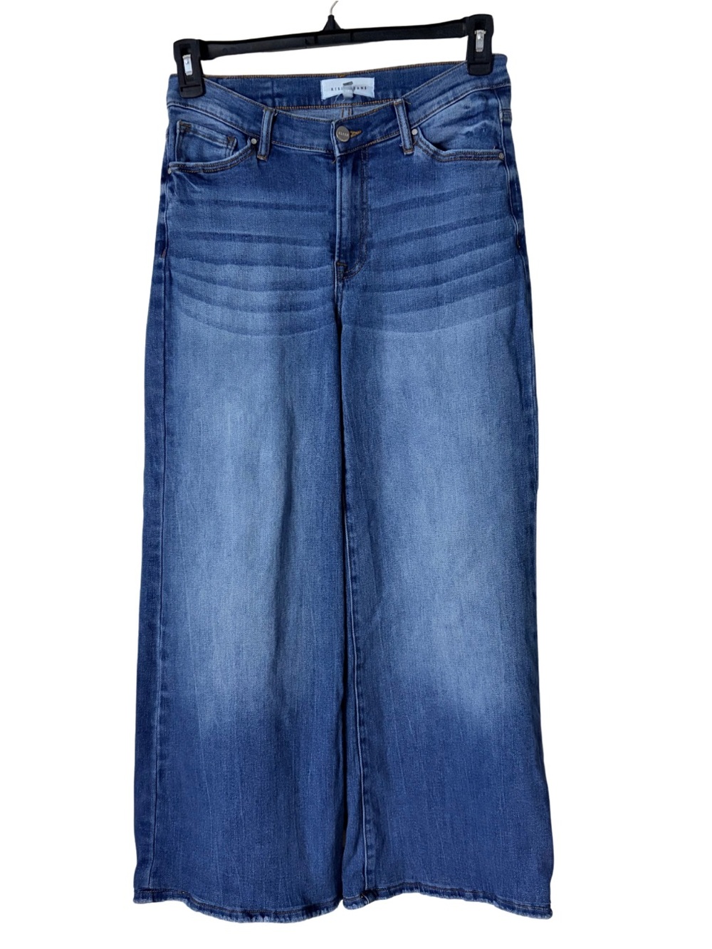 Risen High rise, medium wash, wide leg, denim jean pants, size 31
